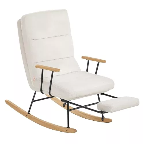 SONGMICS HOME Silla Mecedora con Reposabrazos Reclinable Carga de 160 kg