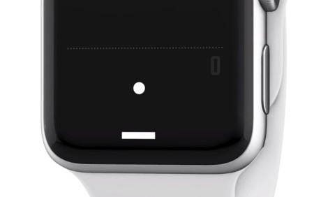 Esta versión de Pong hace que el juego parezca originalmente pensado para el Apple Watch