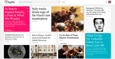 Lumi, aplicando la teoría de Last.fm al descubrimiento de contenidos personalizados en la red