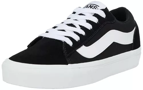Vans Hombre Zapatillas De Ante Vero, Black/White, 40 EU