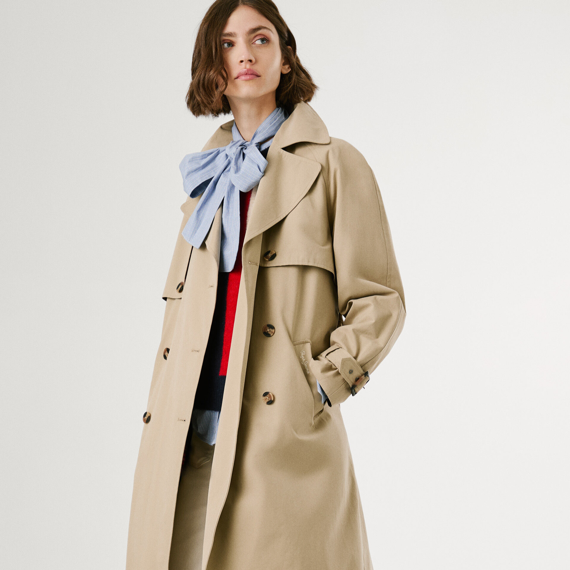 Gabardina larga impermeable 