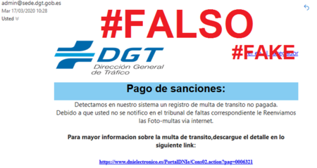 La DGT muestra de un plumazo cuatro ejemplos de multas falsas con las que te pueden intentar timar