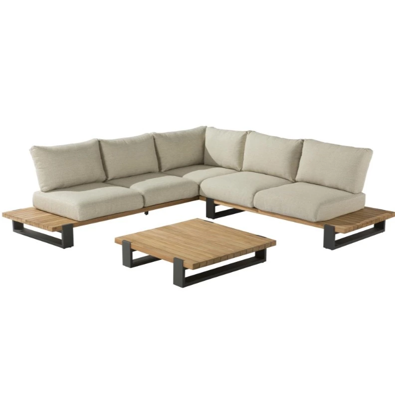 Conjunto de muebles de jardín Griffin de teca para 5 personas