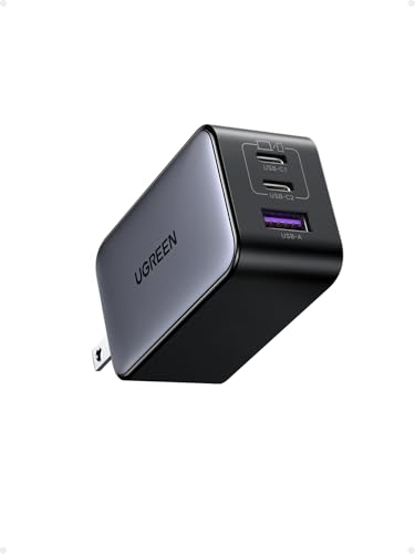 UGREEN Nexode 65W Cargador USB C GAN con 3 Puertos
