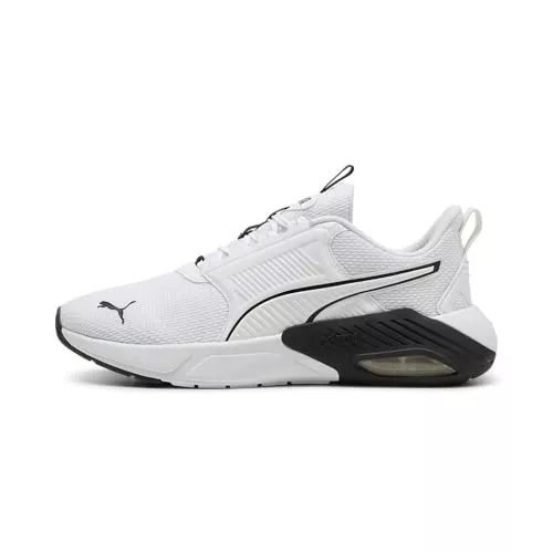 Puma X-Cell Nova FS - Tenis Unisex para Correr de Carretera, Color Blanco y Negro, Talla 12 de Reino Unido, Blanco (Puma White)/Negro (Puma Black), 47 EU