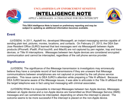 La DEA se queja de iMessage... porque no se puede descifrar