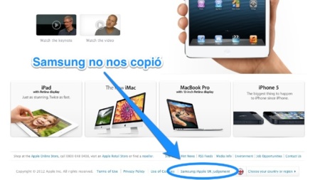 Apple publica en la web del Reino Unido una nota sobre su juicio frente a Samsung