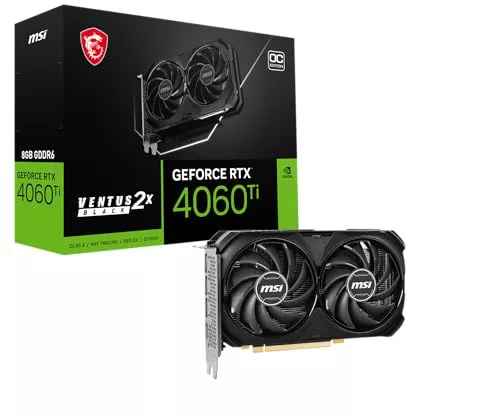 MSI GeForce RTX 4060 Ti Ventus 2X Black 8G OC