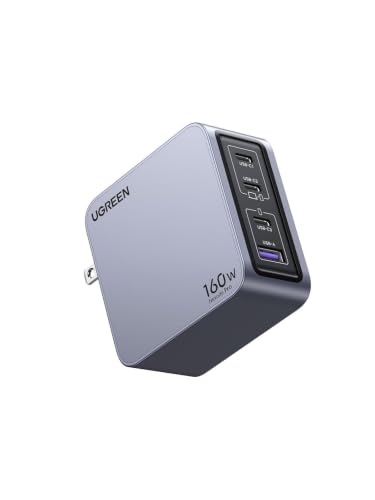 UGREEN Nexode Pro 160W Cargador Tipo C, PPS GAN de Pared 4 Puertos