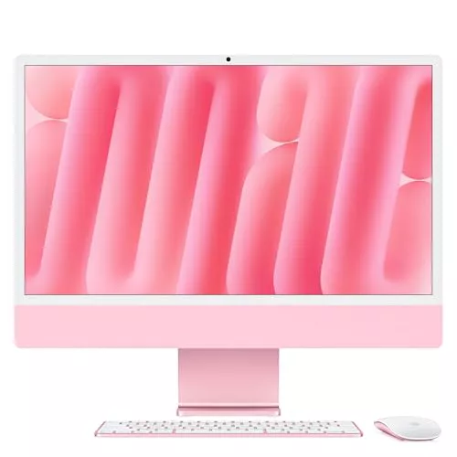 Apple iMac Ordenador de Mesa Todo en uno con Chip M4, CPU y GPU de 8 núcleos: diseñado para Apple Intelligence, Pantalla Retina de 24″, 16 GB de Memoria unificada, SSD de 256 GB - Rosa