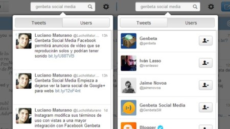 Tweetdeck mejora su búsqueda en la versión para Chrome eliminando la ventana de resultados