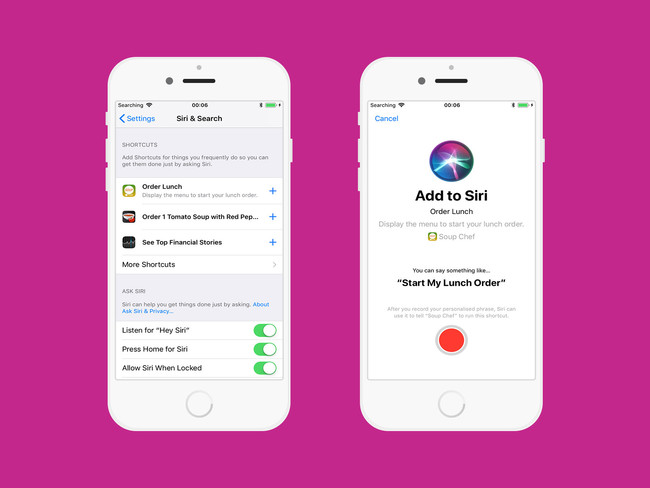 Siri Shortcuts en los Ajustes del iPhone