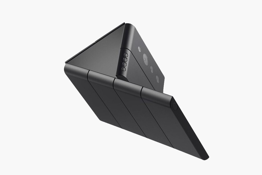 OPPO muestra un diseño bastante loco de móvil plegable: con dos bisagras y más posibilidades de pantalla