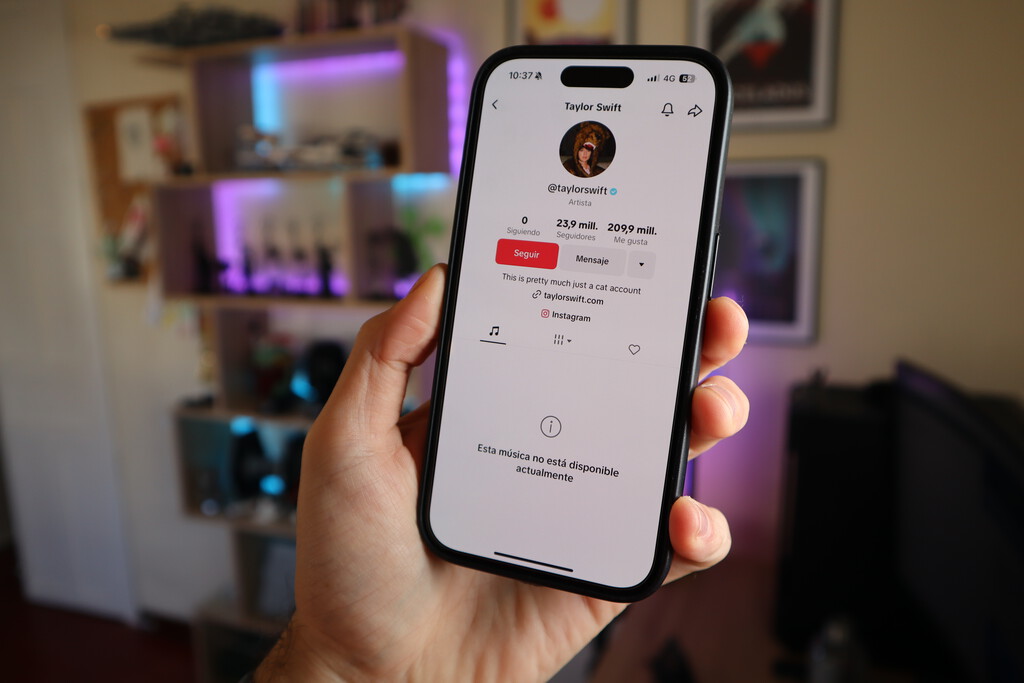 La música de Taylor Swift (y todos los artistas de Universal) desaparece de TikTok 