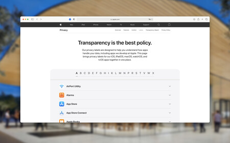 Apple publica las etiquetas de privacidad de todas sus apps reunidas en apple.com
