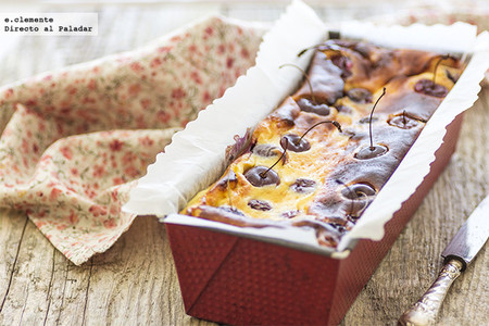 Cake de queso y cerezas. Receta