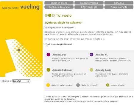 Vueling cobra por sentarse