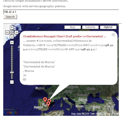 Combinando Traceroute y Google Maps