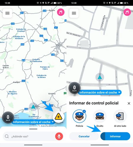 Waze レポートインシデント
