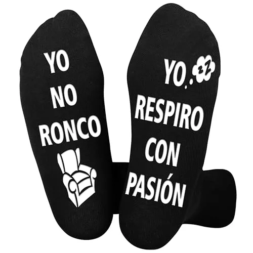 Rebundex Regalo Hombre Regalos Originales para Hombre Regalos Divertidos Regalos Navidad Calcetines Divertidos Antideslizantes Algodón Ronquidos Regalos para Padre Abuelo Novio Regalo Dia del Padre