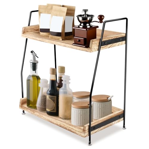 Especieros para Ccocina de 2 Niveles de Madera