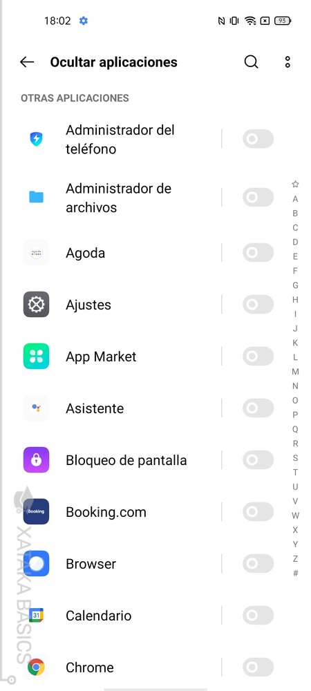 Ocultar Apps