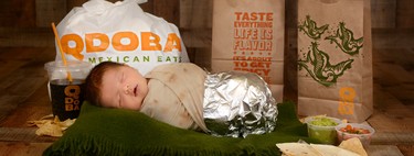 La tierna y divertida fotografía de recién nacido de un bebé, ¡disfrazado de un burrito!