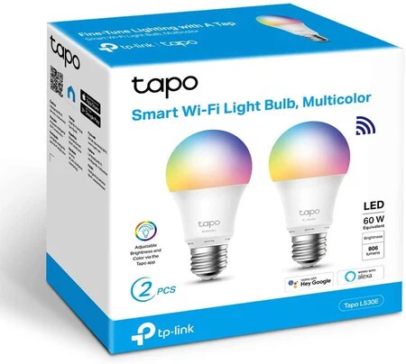 TP-Link TAPO L510E(2-PACK) iluminación inteligente Bombilla inteligente 8,7  W Blanco Wi-Fi