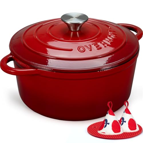 Overmont Olla de Hierro Fundido 