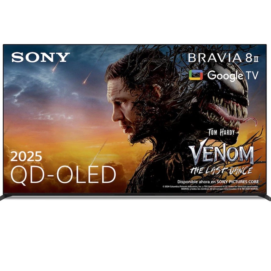 TV 55" Sony BRAVIA 8 II K55XR8M25BP OLED, 4K HDR, 120Hz, Google TV, Smart TV, Procesador AI XR, Acoustic Surface Audio, Dolby Vision, Dolby Atmos