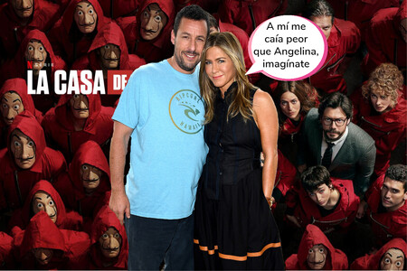 La foto que demuestra que el actor más odiado de 'La Casa de Papel' se ha ido de parranda con Jennifer Aniston y Adam Sandler