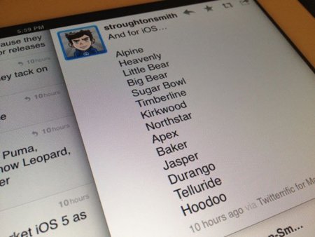 Los nombres clave de iOS salen a la luz