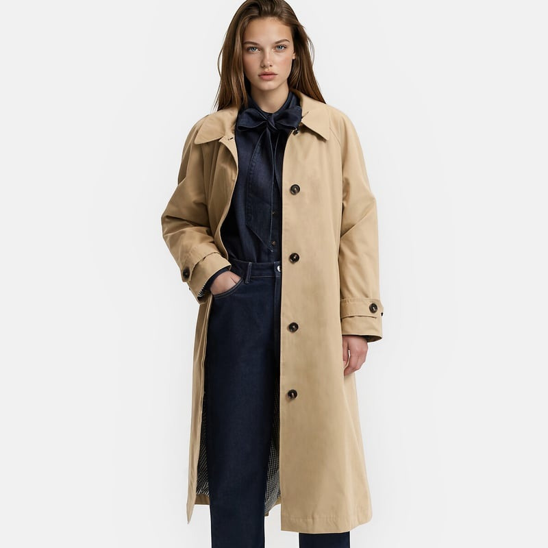 Gabardina oversize con botones, Signature MAURICE