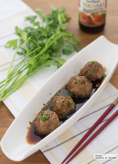 Receta de albóndigas con salsa Teriyaki