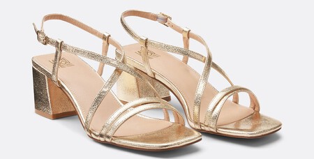 Sandalias Tiras Doradas