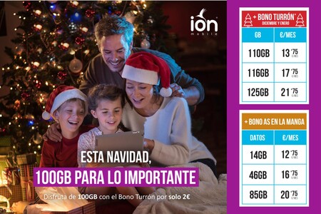 100 GB por 2 euros extra, la promoción navideña de ION mobile