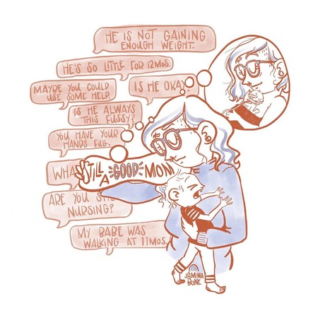 ilustraciones depresión postparto