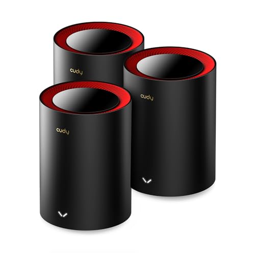 CUDY AX3000 2.5G Wi-Fi 6 Mesh System, 3-Pack