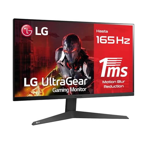LG 24GQ50F-B - Monitor Gaming Ultragear (Panel VA: 1920x1080p, 16:9, 250 CD/m², 3000:1, 165Hz, 1ms), entradas: DP x1, HDMI x2, AMD FreeSync Premium, Regulable en inclinación