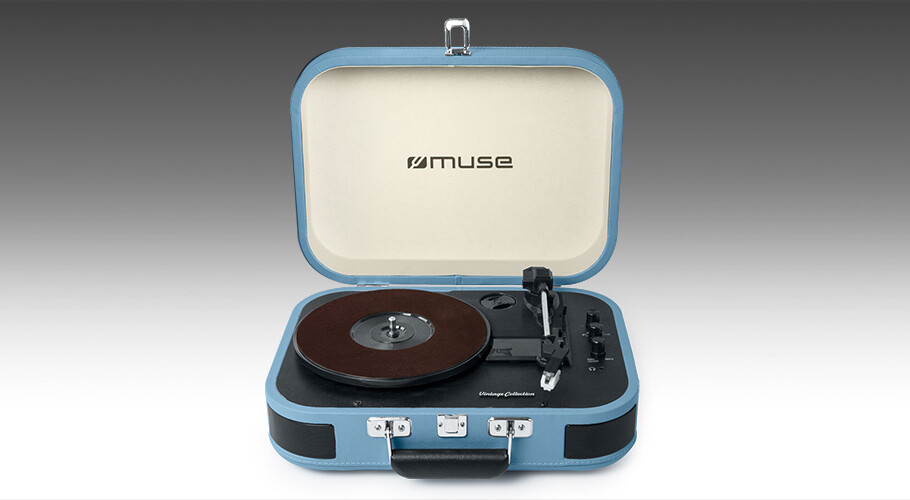 Muse MT-201: este tocadiscos con aspecto retro, permite además realizar streaming de audio y convertir a formato MP3