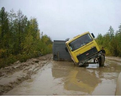 carreteras rusas en mal estado