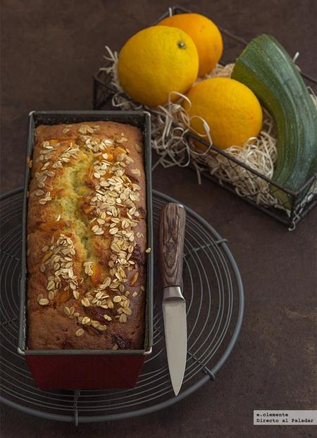 Bizcocho de calabacín, naranja y queso crema. Receta