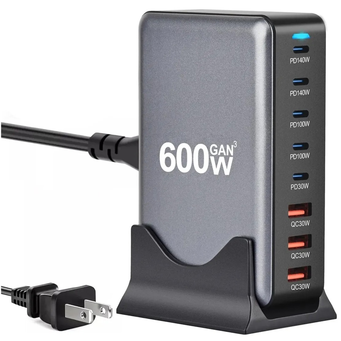 Cargador multipuertos de 800W