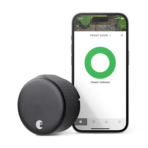 August Home AUG-SL05-M01-G01 August Wi-Fi Smart Lock (4ª generación), negro mate