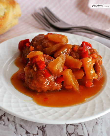 Albóndigas de pollo estilo teriyaki. Receta