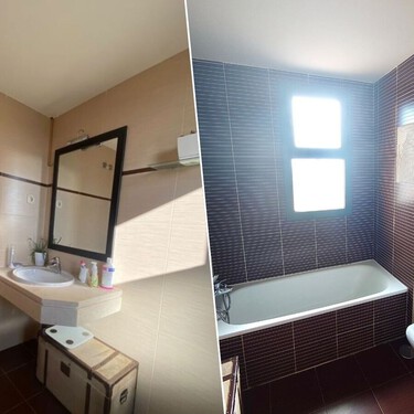 De baño triste y pasado de moda a baño moderno y luminoso: así se reformó sin obras y sin levantar escombros