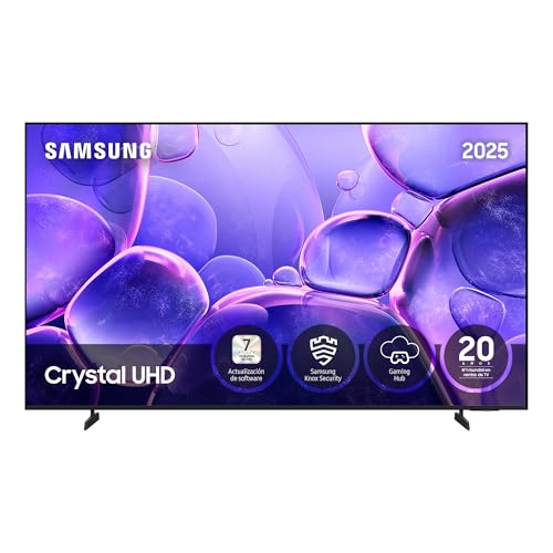 Samsung TV 85 Pulgadas Crystal UHD U8075F 4K Smart TV, Colores increíbles con Crystal Processor 4K, Escucha Todos los Altavoces con Q-Symphony, Datos protegidos Knox Security y Gaming Hub