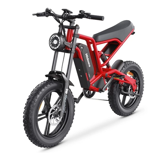 Bicicleta urbana - HIDOES HD-B6, Bicicleta eléctrica, 1200W, Roja
