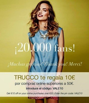 10 euros de descuento en Trucco online