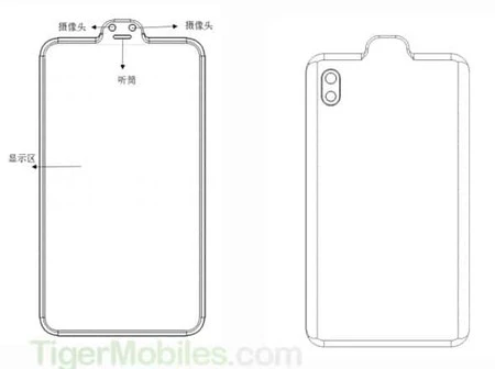 Xiaomi特許のダブルフロントカメラ